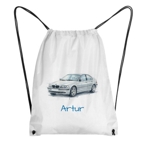 Worek BMW E46 sedan srebrne z dowolnym imieniem