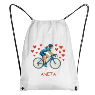 Worek Dziewczyna na rowerze z dowolnym imieniem