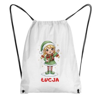 Worek Elfka bożonarodzeniowa z dowolnym imieniem