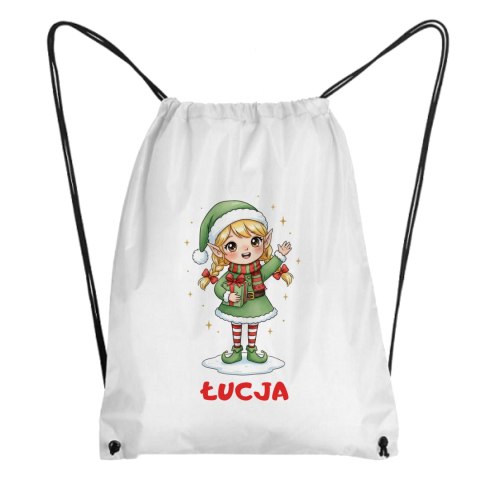 Worek Elfka bożonarodzeniowa z dowolnym imieniem