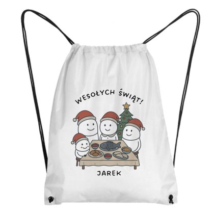 Worek Rodzina przy wigilijnym stole z dowolnym imieniem