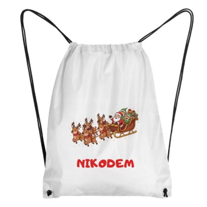 Worek Sanie Świętego Mikołaja z dowolnym imieniem