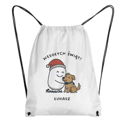 Worek Świąteczny piesek z dowolnym imieniem