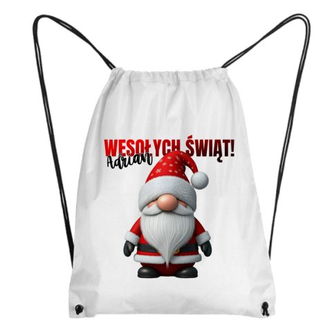 Worek Święteczny gnomek z dowolnym imieniem