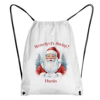 Worek Święty Mikołaj Wesołych Świąt z dowolnym imieniem