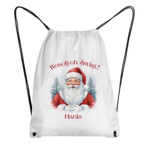 Worek Święty Mikołaj Wesołych Świąt z dowolnym imieniem