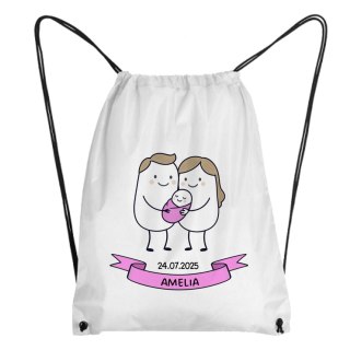 Worek Świeżo upieczeni rodzice - córka z dowolnym imieniem i datą