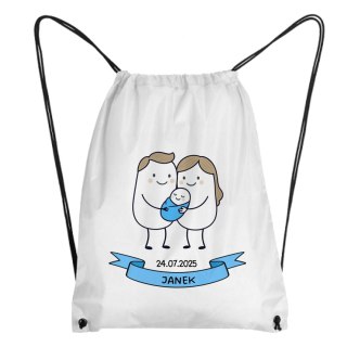 Worek Świeżo upieczeni rodzice - syn z dowolnym imieniem i datą