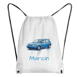 Worek Volkswagen Golf 4 niebieski z dowolnym imieniem