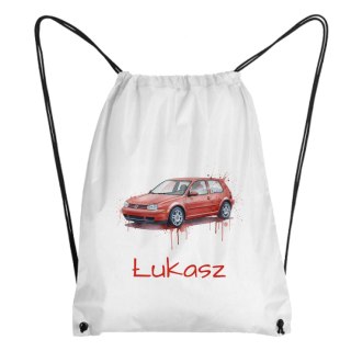 Worek Volkswagen Golf IV czerwony z dowolnym imieniem
