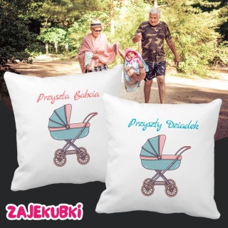 Zestaw 2 poduszek dla przyszłej babci i przyszłego dziadka