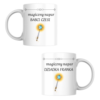 Zestaw kubków magiczny napar babci i dziadka - z dowolnymi imionami