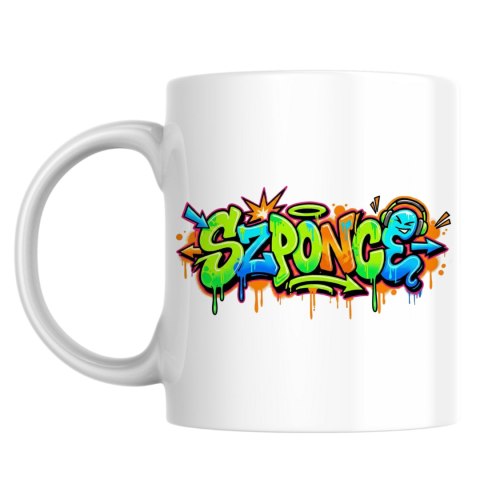 Kubek SZPONCĘ graffiti