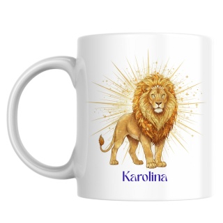 Kubek Znak zodiaku lew z dowolnym imieniem