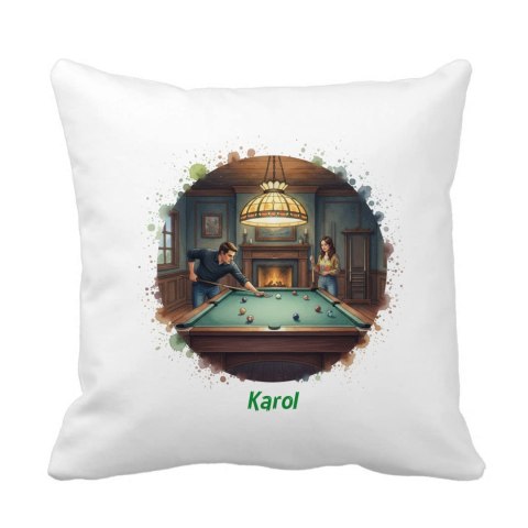 Poduszka Gra w bilarda z dowolnym imieniem