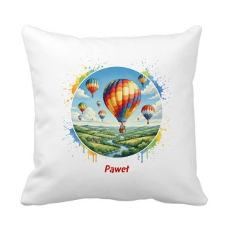 Poduszka Lot balonem z dowolnym imieniem