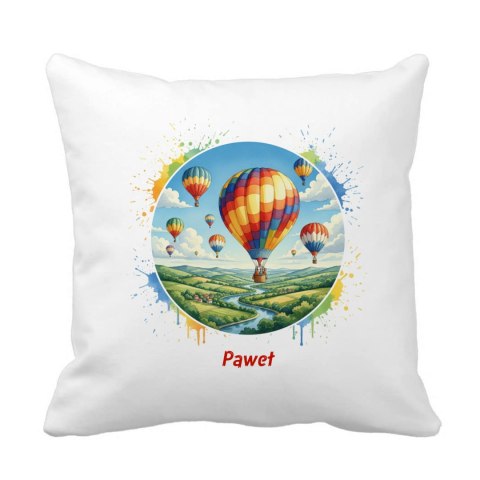Poduszka Lot balonem z dowolnym imieniem