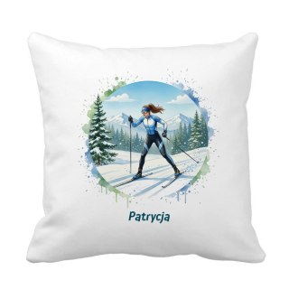 Poduszka Narciarstwo biegowe z dowolnym imieniem