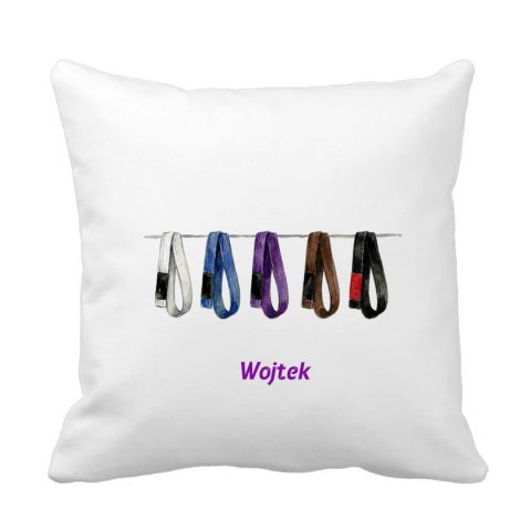 Poduszka Pasy BJJ z dowolnym imieniem