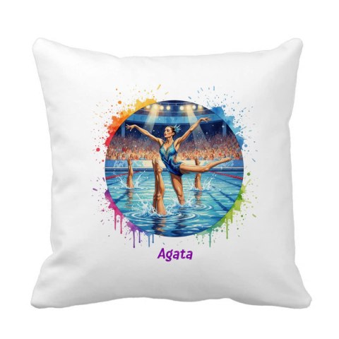 Poduszka Pływanie artystyczne synchroniczne z dowolnym imieniem