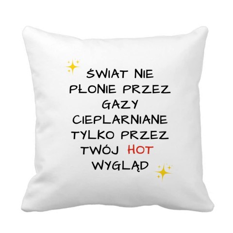 Poduszka Świat płonie przez twój hot wygląd