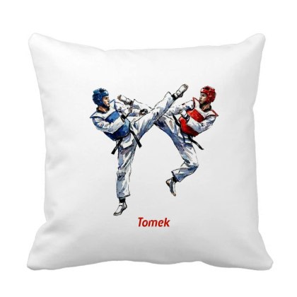 Poduszka Taekwondo mężczyźni z dowolnym imieniem