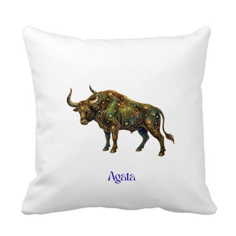Poduszka Znak zodiaku byk z dowolnym imieniem