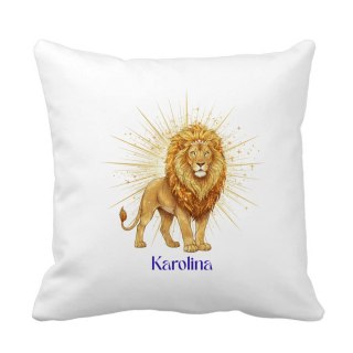 Poduszka Znak zodiaku lew z dowolnym imieniem