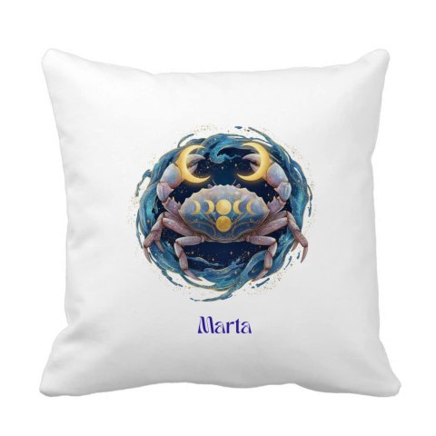 Poduszka Znak zodiaku rak z dowolnym imieniem