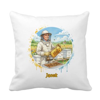 Poduszka dla pszczelarza z dowolnym imieniem