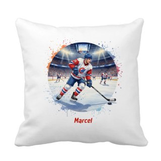 Poduszka hokej na lodzie z dowolnym imieniem