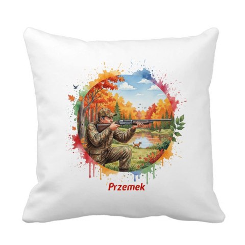 Poduszka łowiectwo - myśliwy z dowolnym imieniem