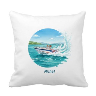 Poduszka motorówka z dowolnym imieniem