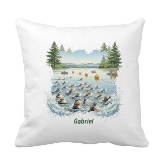 Poduszka pływanie na wodach otwartych z dowolnym imieniem