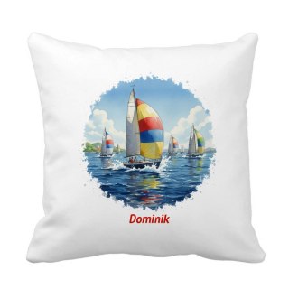 Poduszka żaglówki z dowolnym imieniem