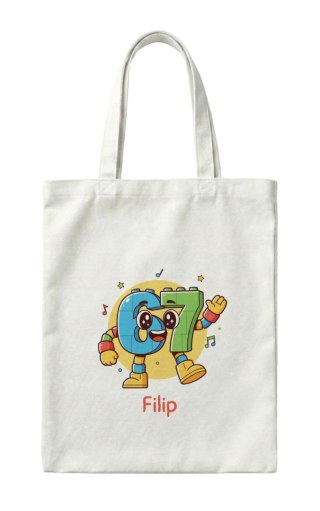 Torba 67 six-seven uroczy klocek z dowolnym imieniem