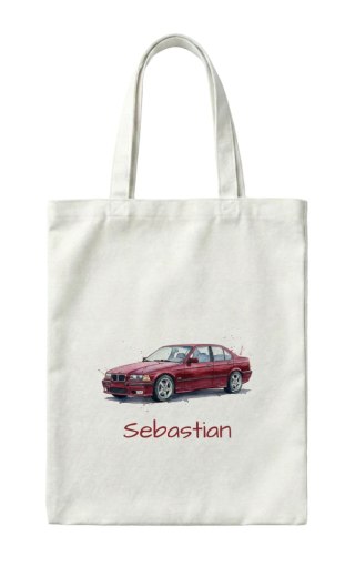 Torba BMW E36 sedan bordowe z dowolnym imieniem