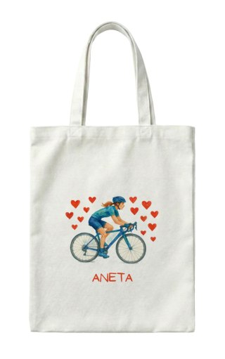 Torba Dziewczyna na rowerze z dowolnym imieniem
