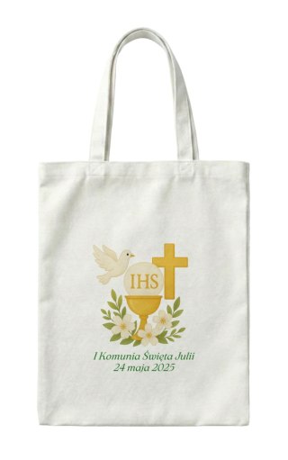 Torba I Komunia Święta - Hostia z dowolnym imieniem i datą