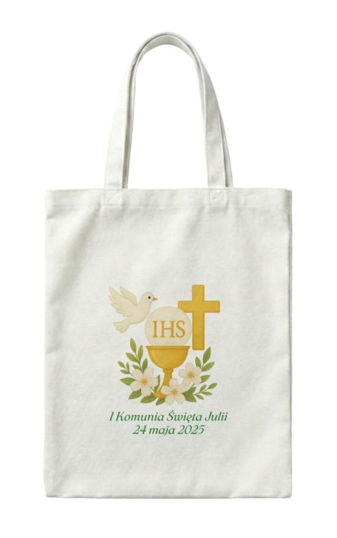 Torba I Komunia Święta - Hostia z dowolnym imieniem i datą