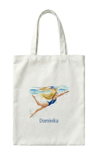 Torba Jasnowłosa pływaczka z dowolnym imieniem