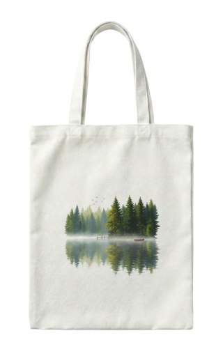 Torba Jezioro we mgle