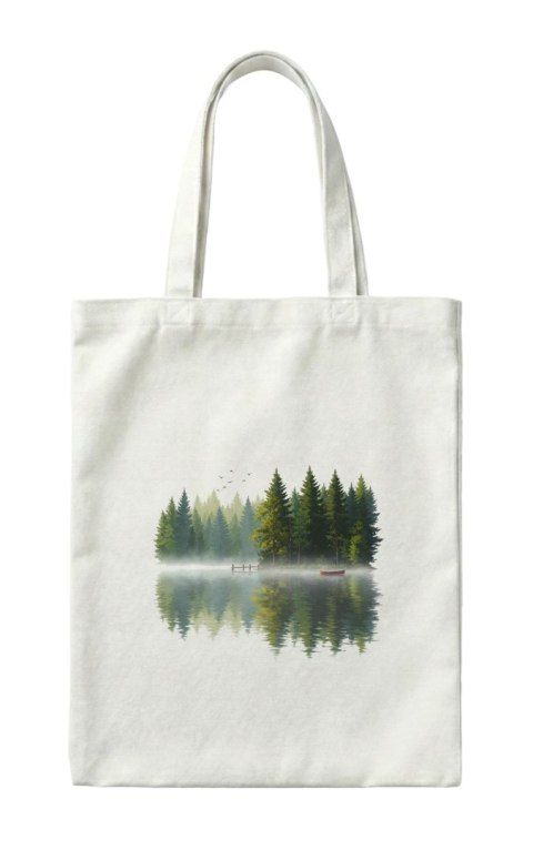 Torba Jezioro we mgle
