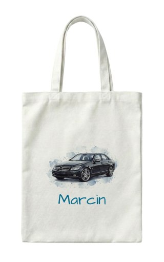 Torba Mercedes W204 C klasa czarny z dowolnym imieniem
