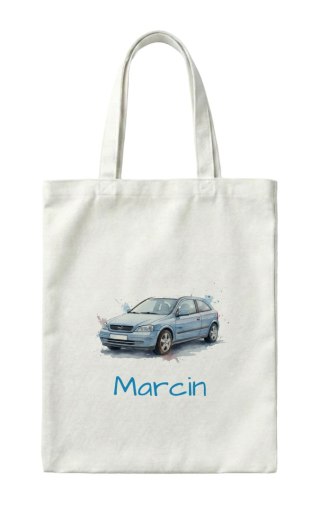 Torba Opel Astra G błękitny z dowolnym imieniem