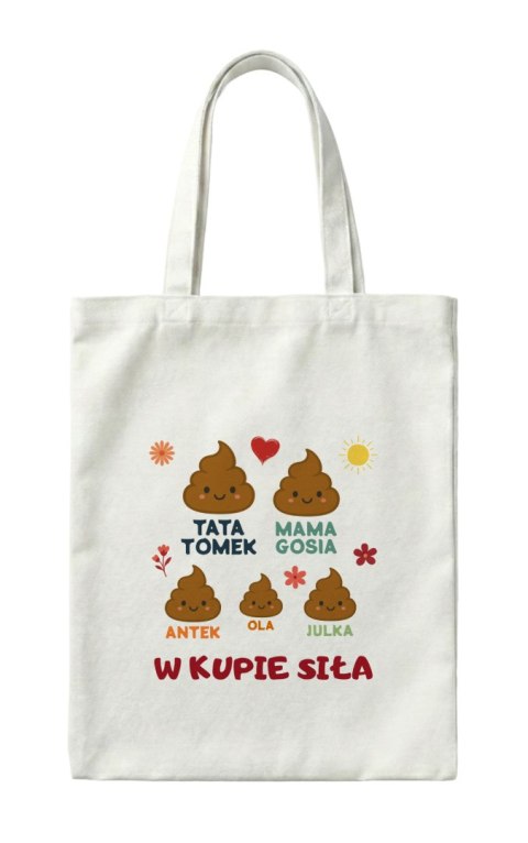 Torba Rodzina w kupie siła z dowolnymi imionami