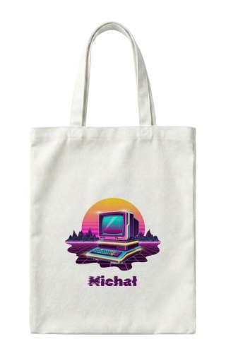 Torba Synthwave komputer z dowolnym imieniem