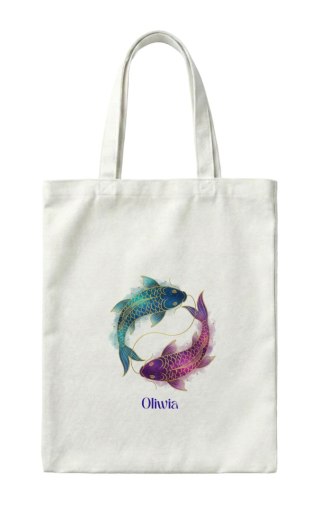 Torba Znak zodiaku ryby z dowolnym imieniem