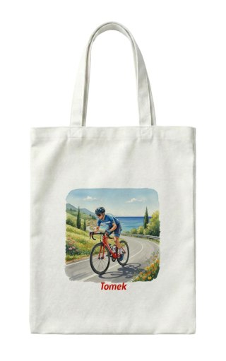 Torba mężczyzna trenujący kolarstwo szosowe z dowolnym imieniem