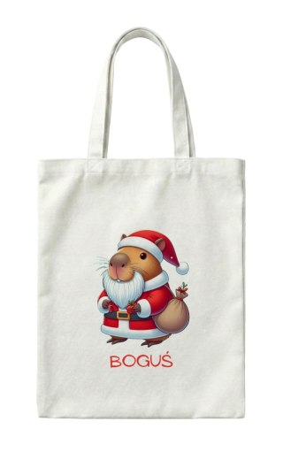 Torba świąteczna kapibara z dowolnym imieniem